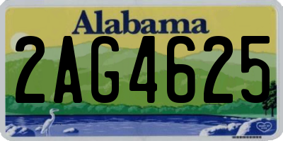 AL license plate 2AG4625