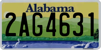 AL license plate 2AG4631