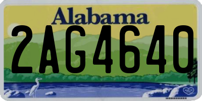 AL license plate 2AG4640