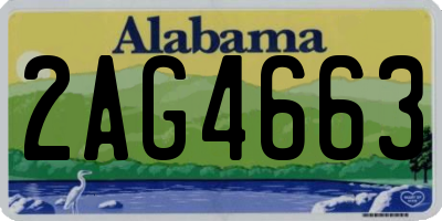 AL license plate 2AG4663