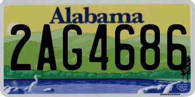 AL license plate 2AG4686