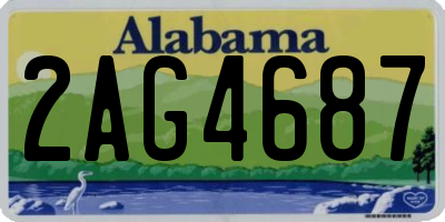 AL license plate 2AG4687