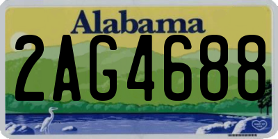 AL license plate 2AG4688