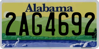AL license plate 2AG4692