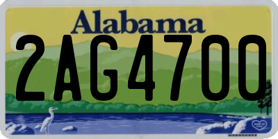 AL license plate 2AG4700