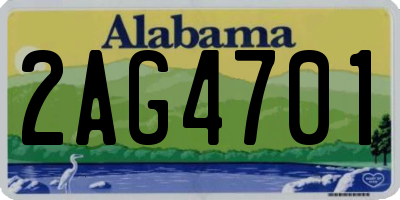AL license plate 2AG4701