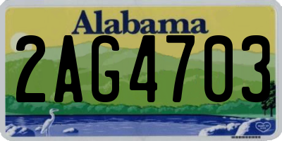 AL license plate 2AG4703