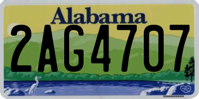 AL license plate 2AG4707
