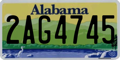 AL license plate 2AG4745