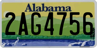 AL license plate 2AG4756