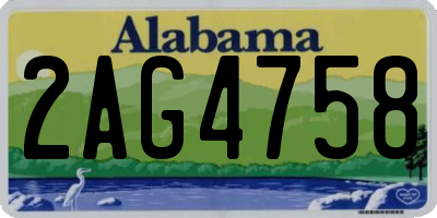 AL license plate 2AG4758