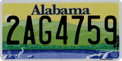 AL license plate 2AG4759