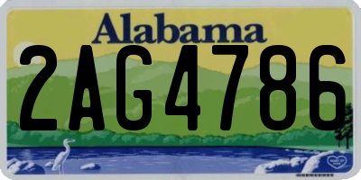 AL license plate 2AG4786