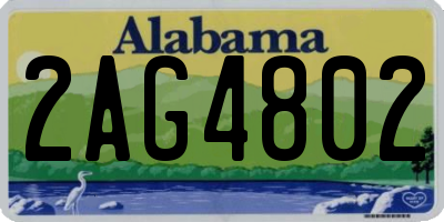 AL license plate 2AG4802