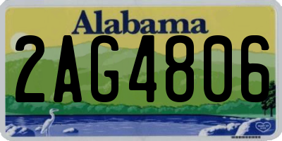 AL license plate 2AG4806