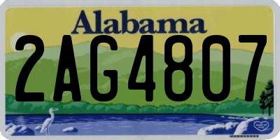 AL license plate 2AG4807