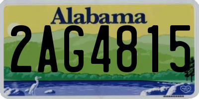 AL license plate 2AG4815