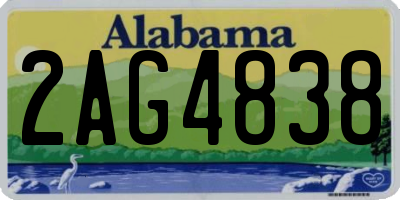 AL license plate 2AG4838