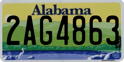 AL license plate 2AG4863
