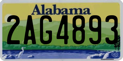 AL license plate 2AG4893