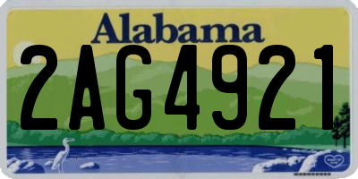 AL license plate 2AG4921