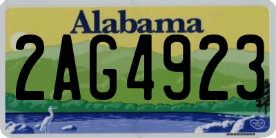 AL license plate 2AG4923