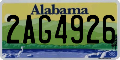 AL license plate 2AG4926