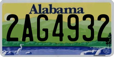 AL license plate 2AG4932