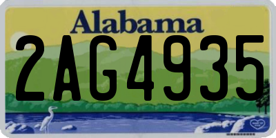 AL license plate 2AG4935