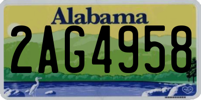 AL license plate 2AG4958