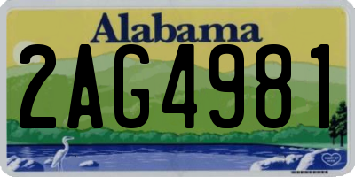 AL license plate 2AG4981