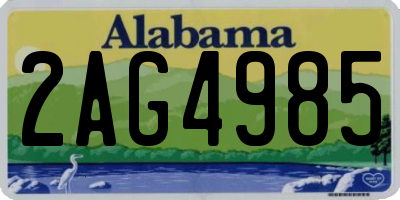 AL license plate 2AG4985