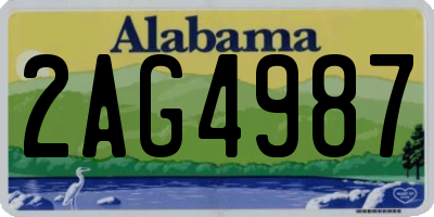 AL license plate 2AG4987