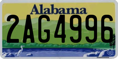 AL license plate 2AG4996