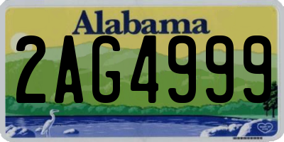 AL license plate 2AG4999