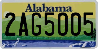 AL license plate 2AG5005