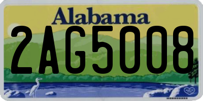 AL license plate 2AG5008