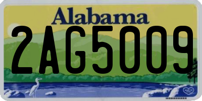 AL license plate 2AG5009