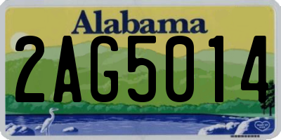 AL license plate 2AG5014