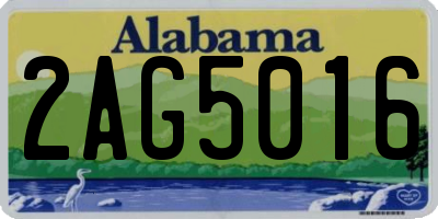 AL license plate 2AG5016