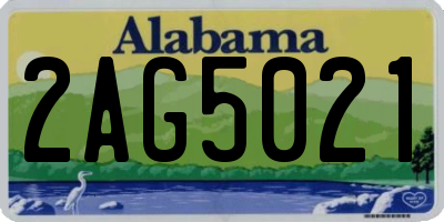 AL license plate 2AG5021