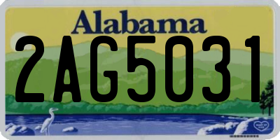 AL license plate 2AG5031