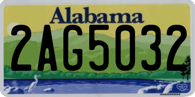 AL license plate 2AG5032