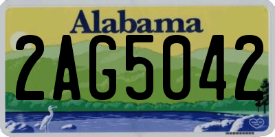 AL license plate 2AG5042