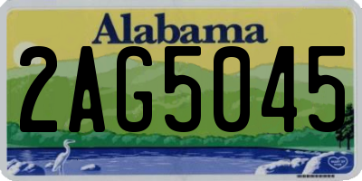 AL license plate 2AG5045