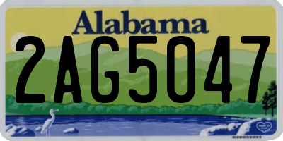 AL license plate 2AG5047