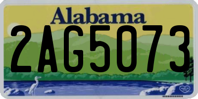 AL license plate 2AG5073