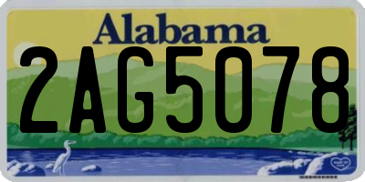 AL license plate 2AG5078