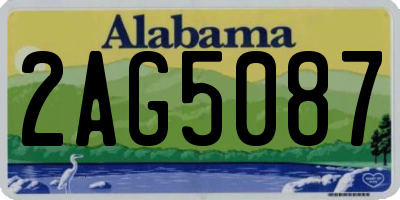 AL license plate 2AG5087