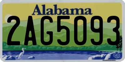 AL license plate 2AG5093